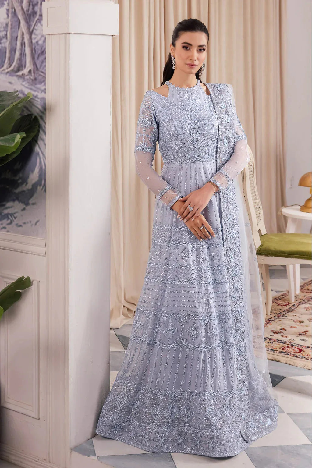 Iznik | Chinnon Chiffon | CC-38 IZARA - Rang-e-Khaas