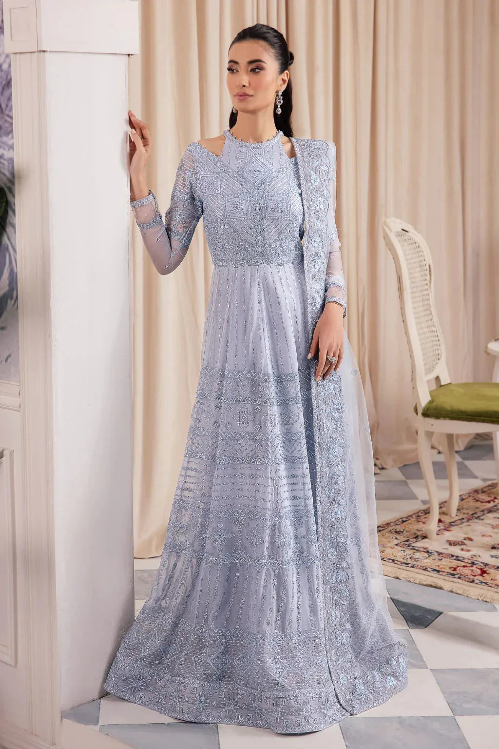 Iznik | Chinnon Chiffon | CC-38 IZARA - Rang-e-Khaas