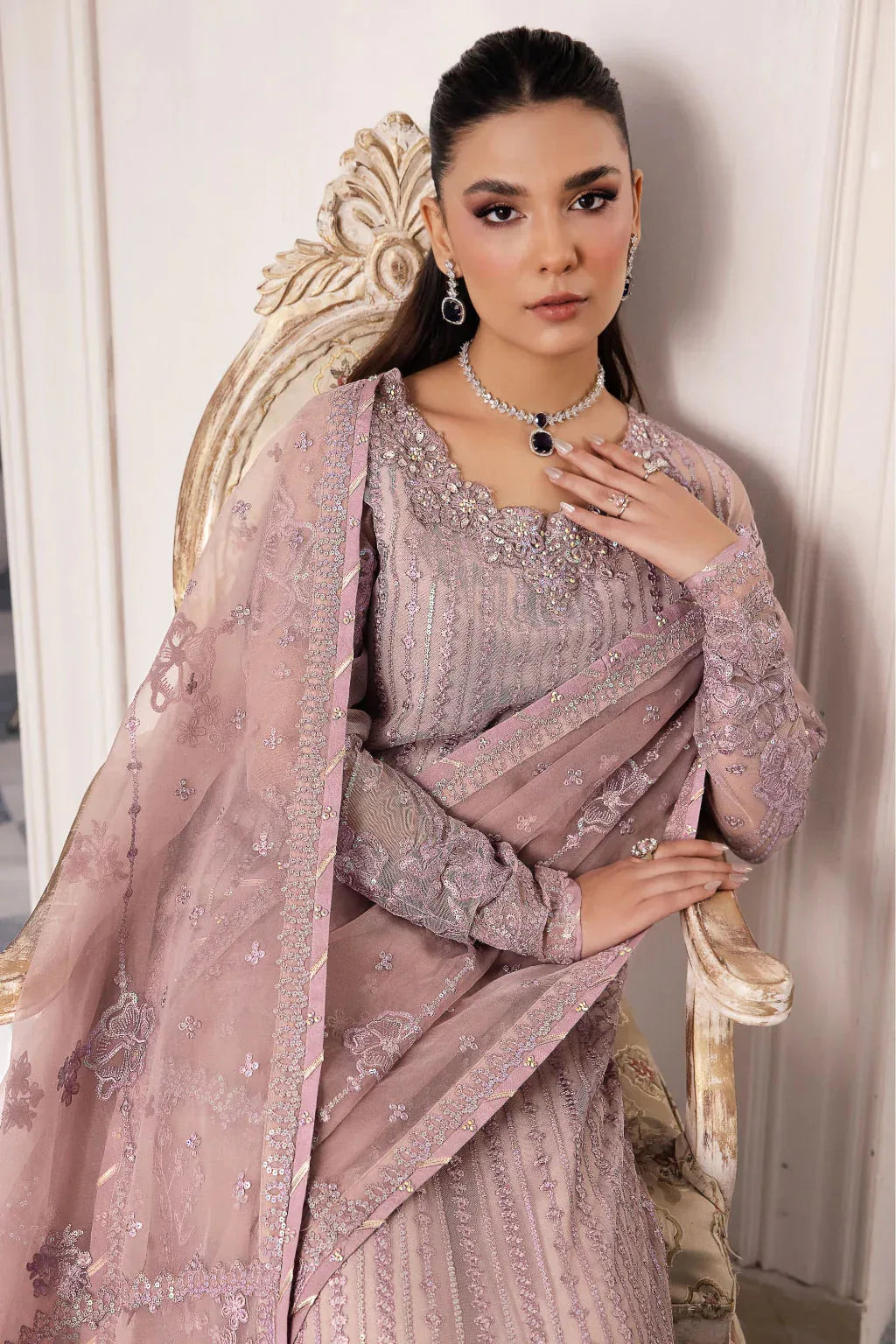 Iznik | Chinnon Chiffon | CC-39 BAREEN - Rang-e-Khaas