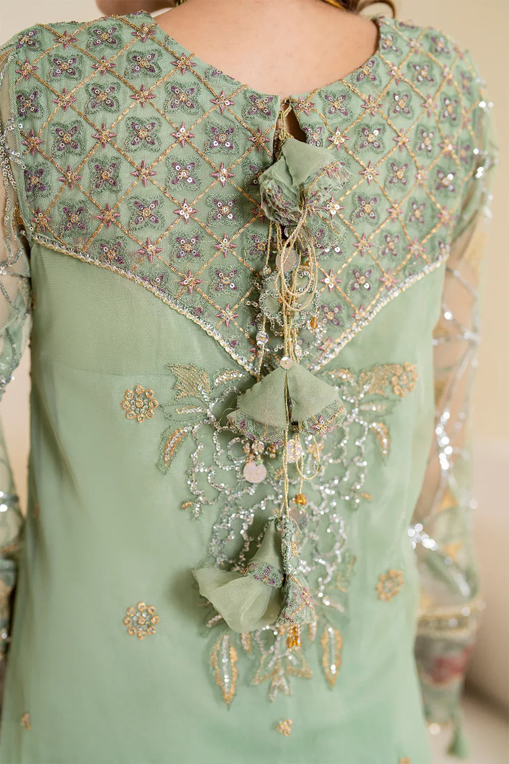 Iznik | Chinnon Chiffon | CC-41 Embroidered Net - Rang-e-Khaas