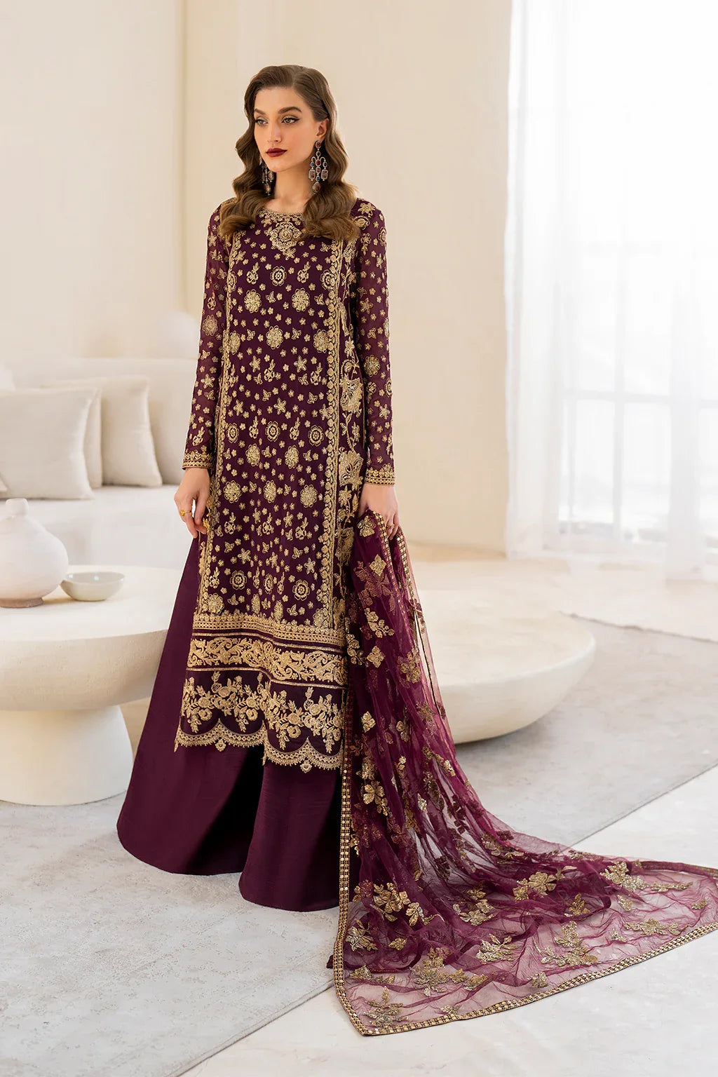 Iznik | Chinnon Chiffon | CC-42 Embroidered Chiffon - Rang-e-Khaas