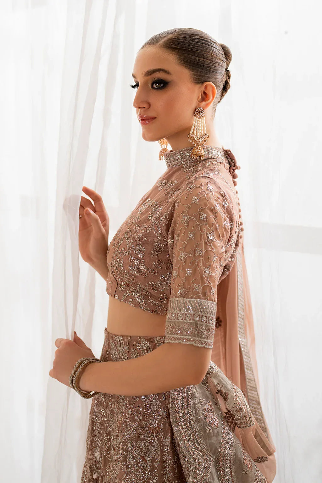 Iznik | Chinnon Chiffon | CC-43 Embroidered Net - Rang-e-Khaas