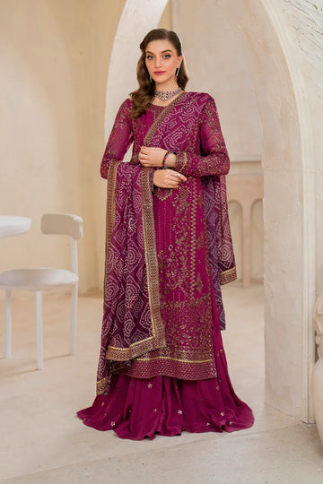 Iznik | Chinnon Chiffon | CC-45 Embroidered Chiffon - Rang-e-Khaas