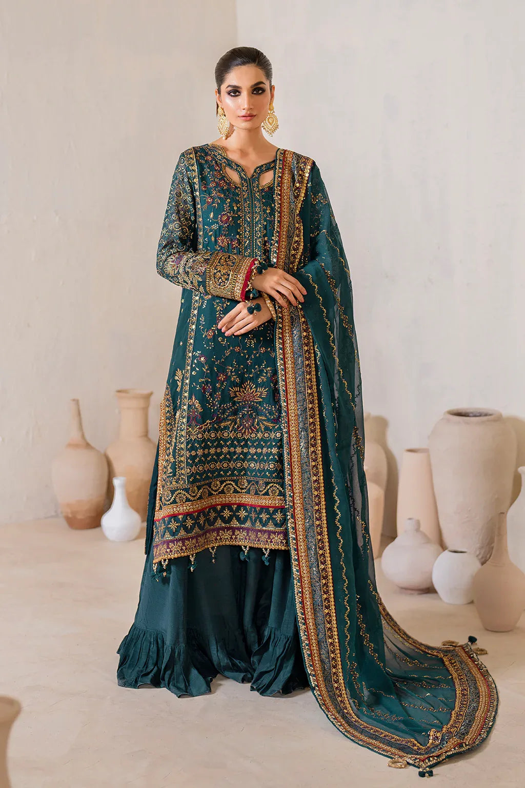 Iznik | Chinnon Chiffon | CC-46 Embroidered Chiffon - Rang-e-Khaas