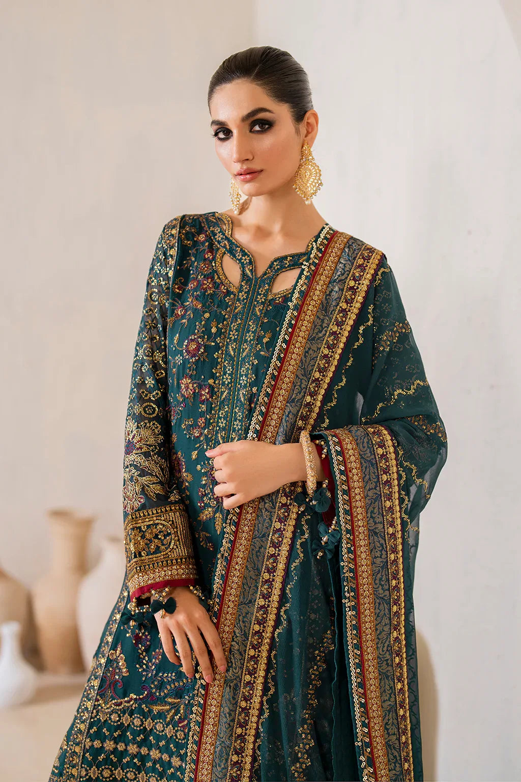 Iznik | Chinnon Chiffon | CC-46 Embroidered Chiffon - Rang-e-Khaas
