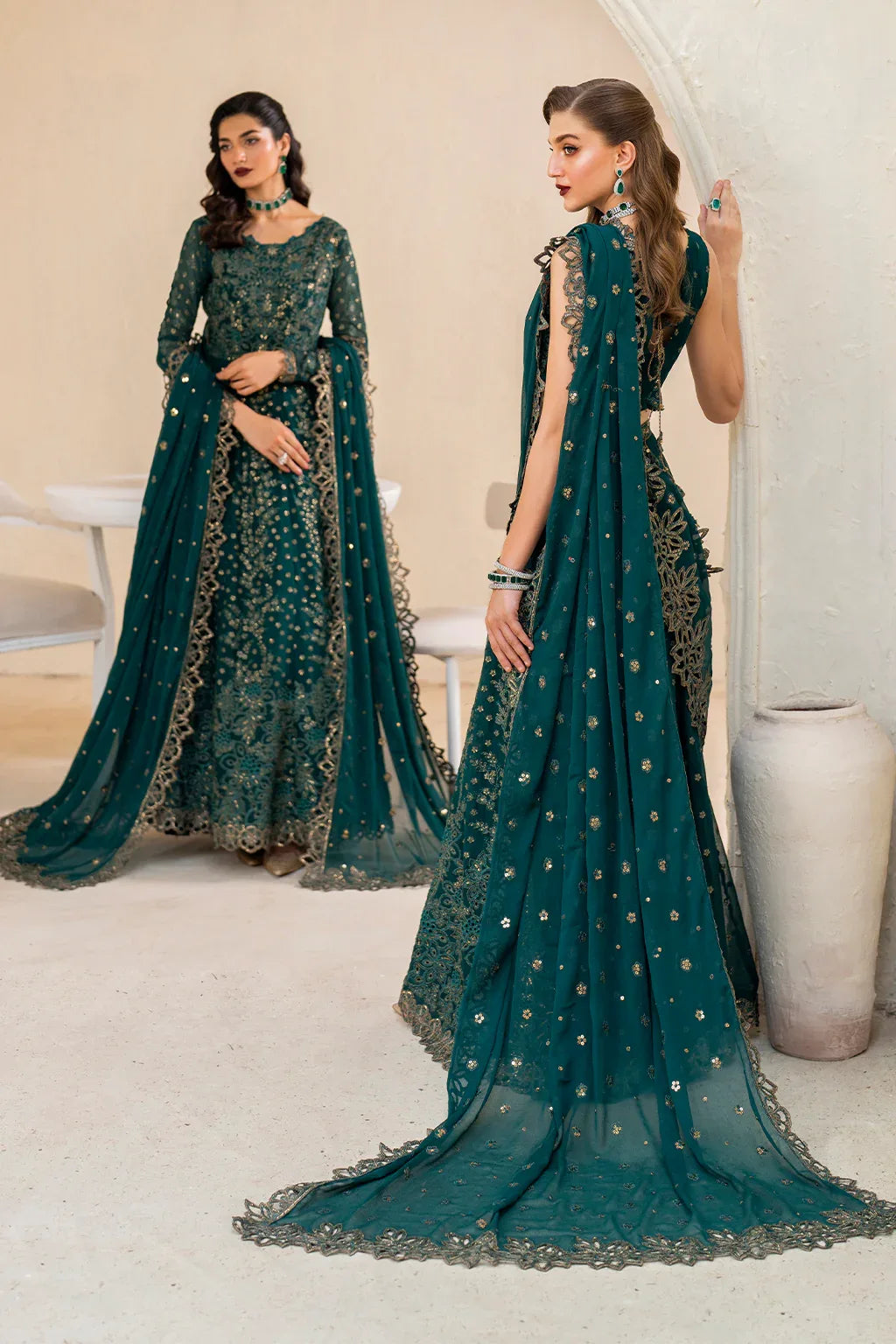 Iznik | Chinnon Chiffon | CC-47 Embroidered Chiffon - Rang-e-Khaas
