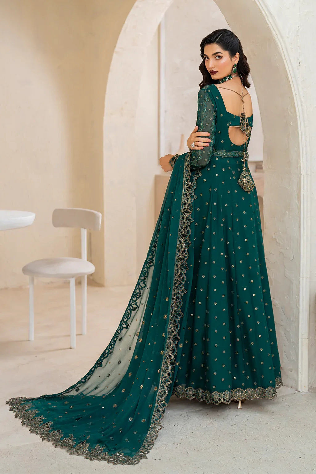 Iznik | Chinnon Chiffon | CC-47 Embroidered Chiffon - Rang-e-Khaas