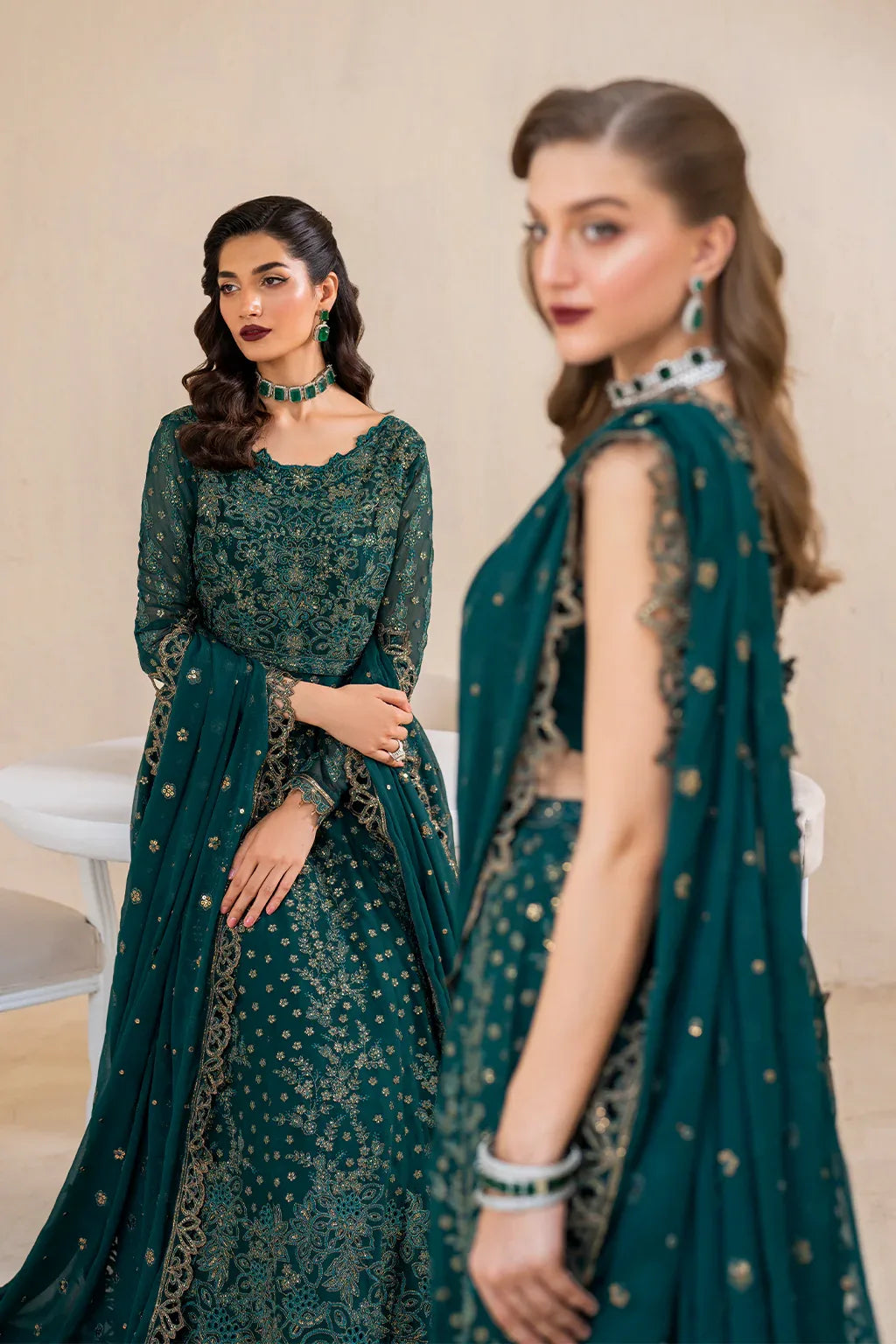 Iznik | Chinnon Chiffon | CC-47 Embroidered Chiffon - Rang-e-Khaas