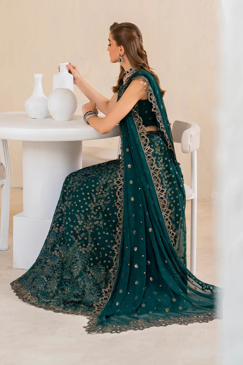 Iznik | Chinnon Chiffon | CC-47 Embroidered Chiffon - Rang-e-Khaas