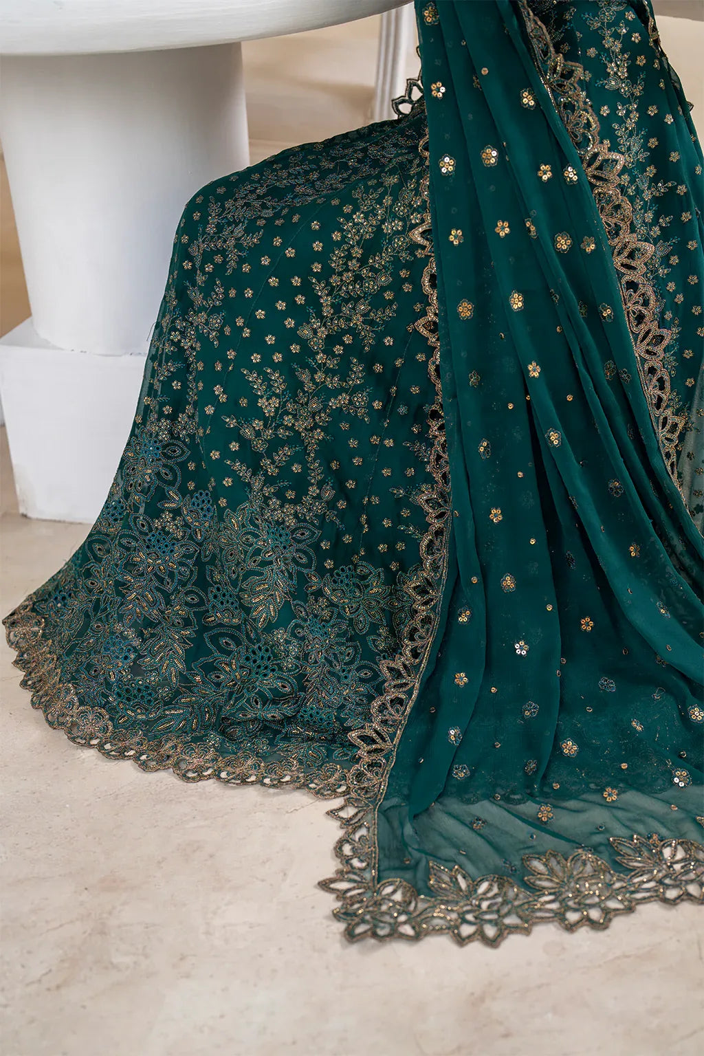 Iznik | Chinnon Chiffon | CC-47 Embroidered Chiffon - Rang-e-Khaas