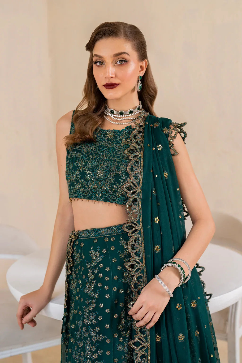 Iznik | Chinnon Chiffon | CC-47 Embroidered Chiffon - Rang-e-Khaas