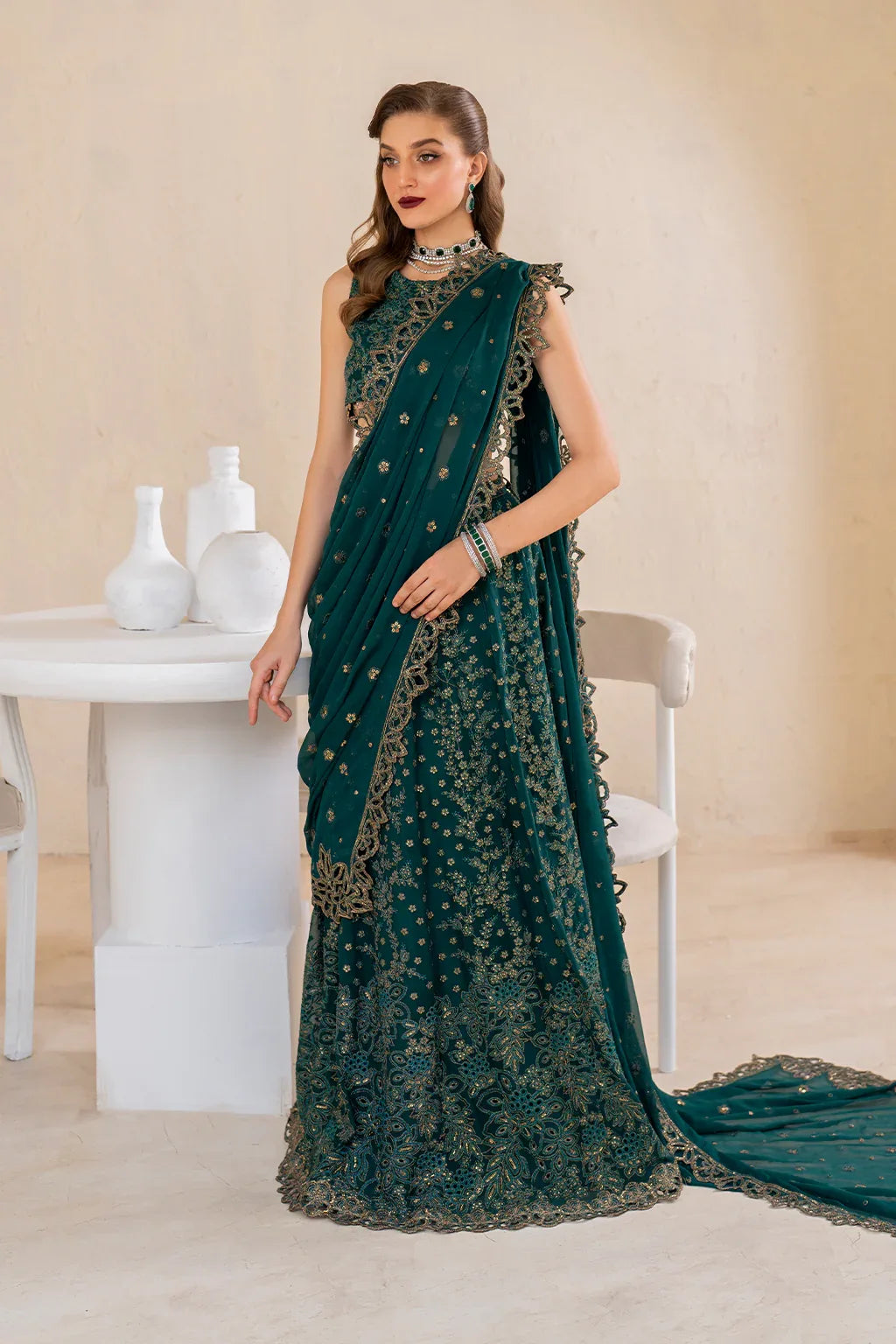 Iznik | Chinnon Chiffon | CC-47 Embroidered Chiffon - Rang-e-Khaas