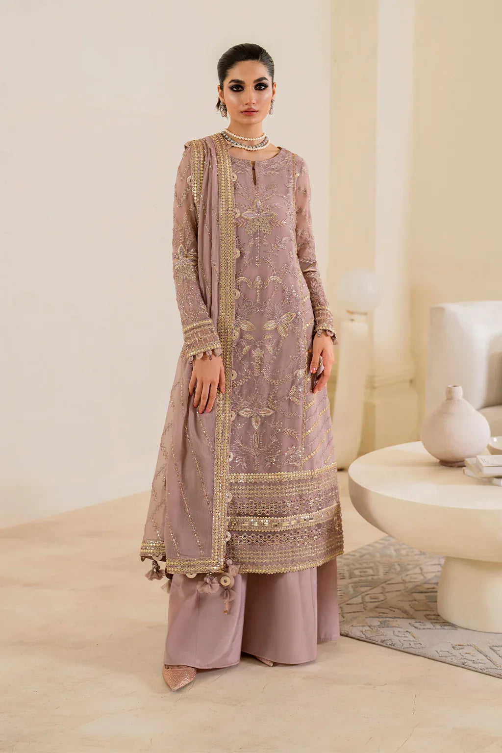 Iznik | Chinnon Chiffon | CC-48 Embroidered Chiffon - Rang-e-Khaas