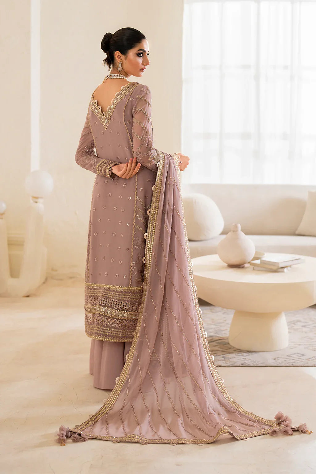 Iznik | Chinnon Chiffon | CC-48 Embroidered Chiffon - Rang-e-Khaas