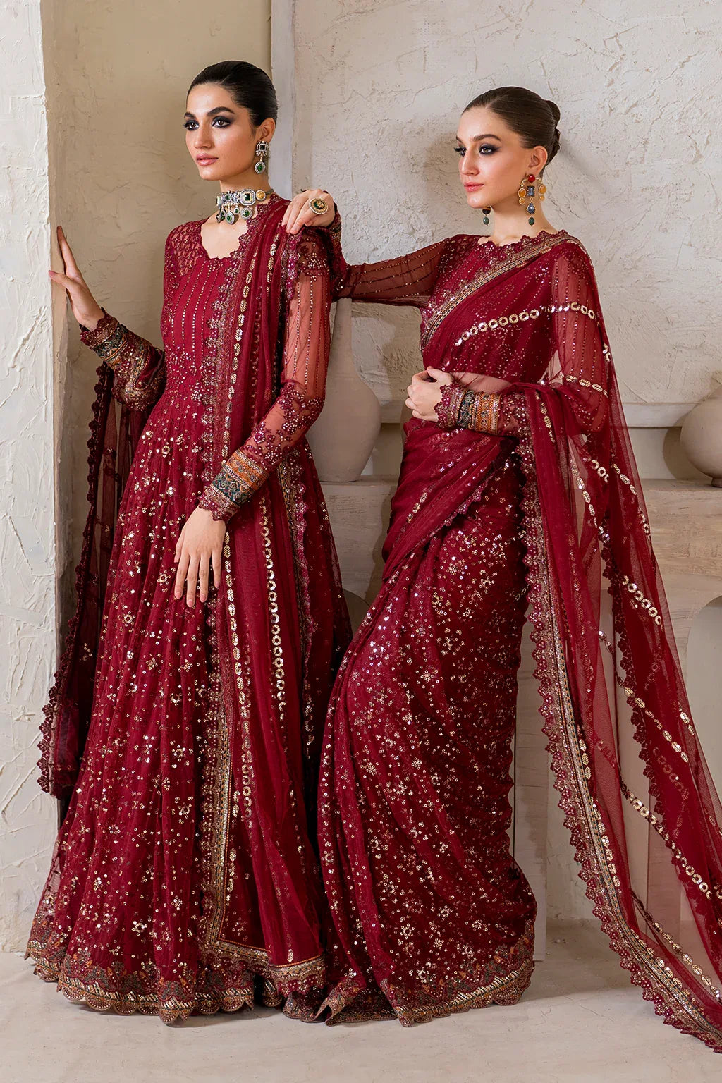 Iznik | Chinnon Chiffon | CC-49 Embroidered Net - Rang-e-Khaas