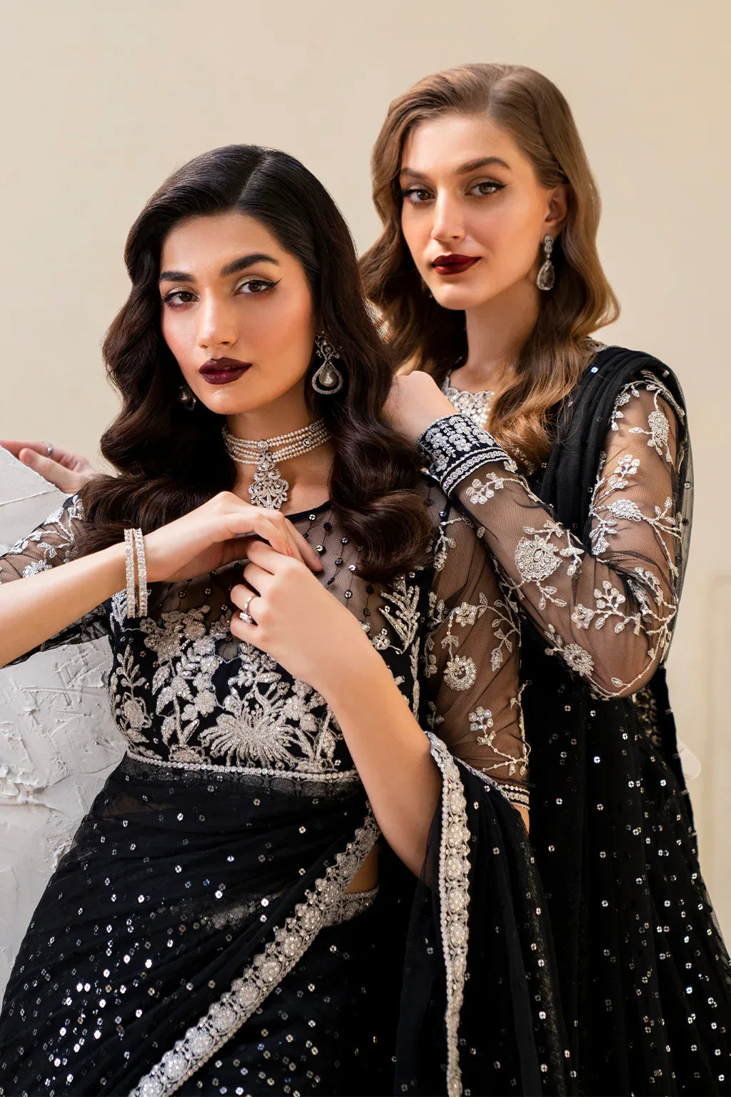 Iznik | Chinnon Chiffon | CC-50 Embroidered Net - Rang-e-Khaas