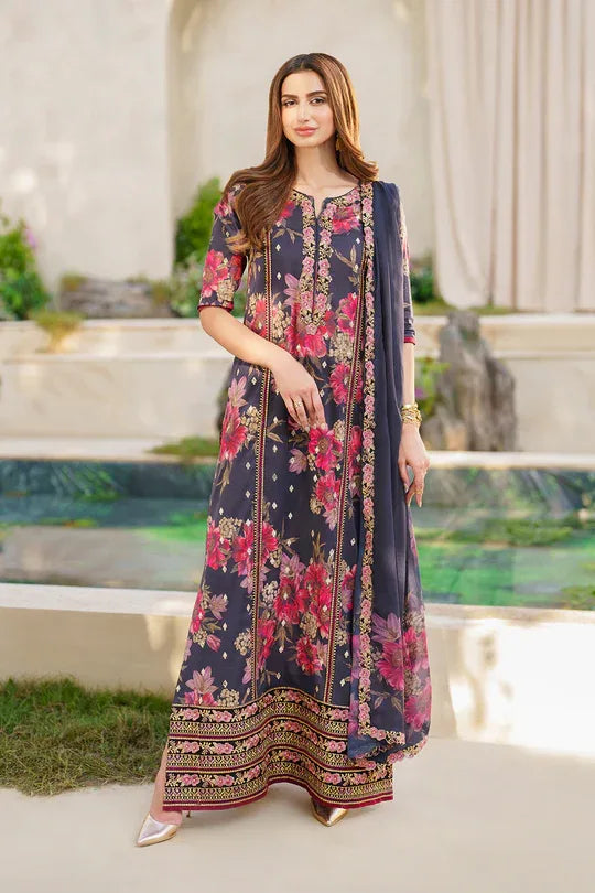 Iznik | Exclusive Lawn | SFL-12 EMBROIDERED LAWN - Rang-e-Khaas