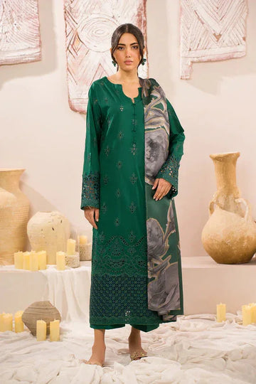 Iznik | Lawnkari 24 | UE-159 PLUSH GREEN - Rang-e-Khaas
