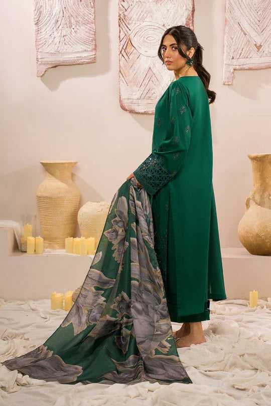 Iznik | Lawnkari 24 | UE-159 PLUSH GREEN - Rang-e-Khaas