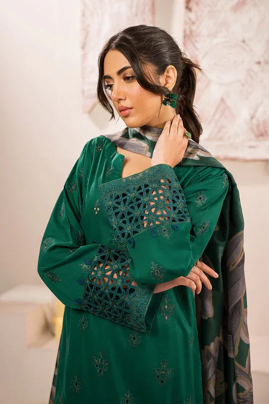 Iznik | Lawnkari 24 | UE-159 PLUSH GREEN - Rang-e-Khaas