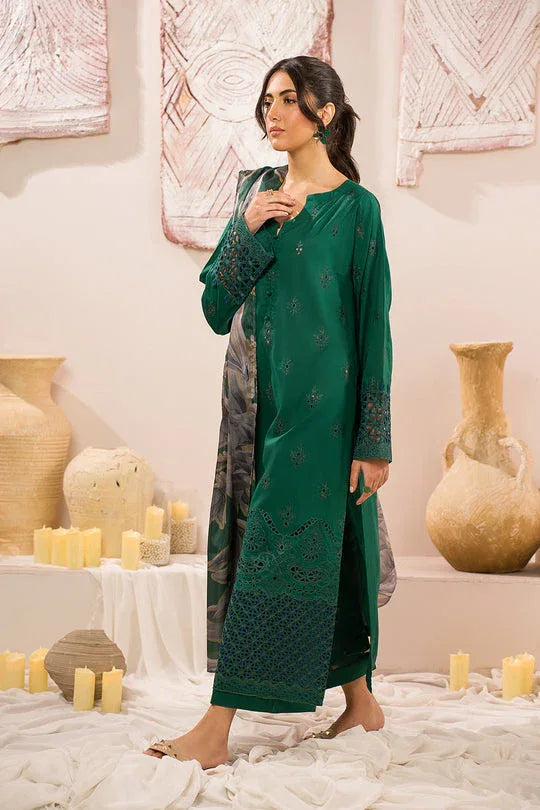 Iznik | Lawnkari 24 | UE-159 PLUSH GREEN - Rang-e-Khaas
