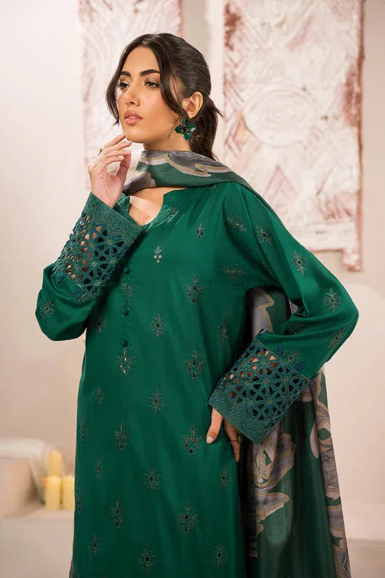 Iznik | Lawnkari 24 | UE-159 PLUSH GREEN - Rang-e-Khaas