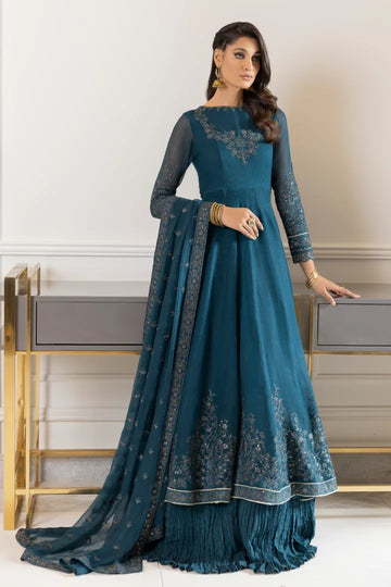 Iznik | Ready to Wear | IP-169 - BLUE DELPHINIUM - Rang-e-Khaas