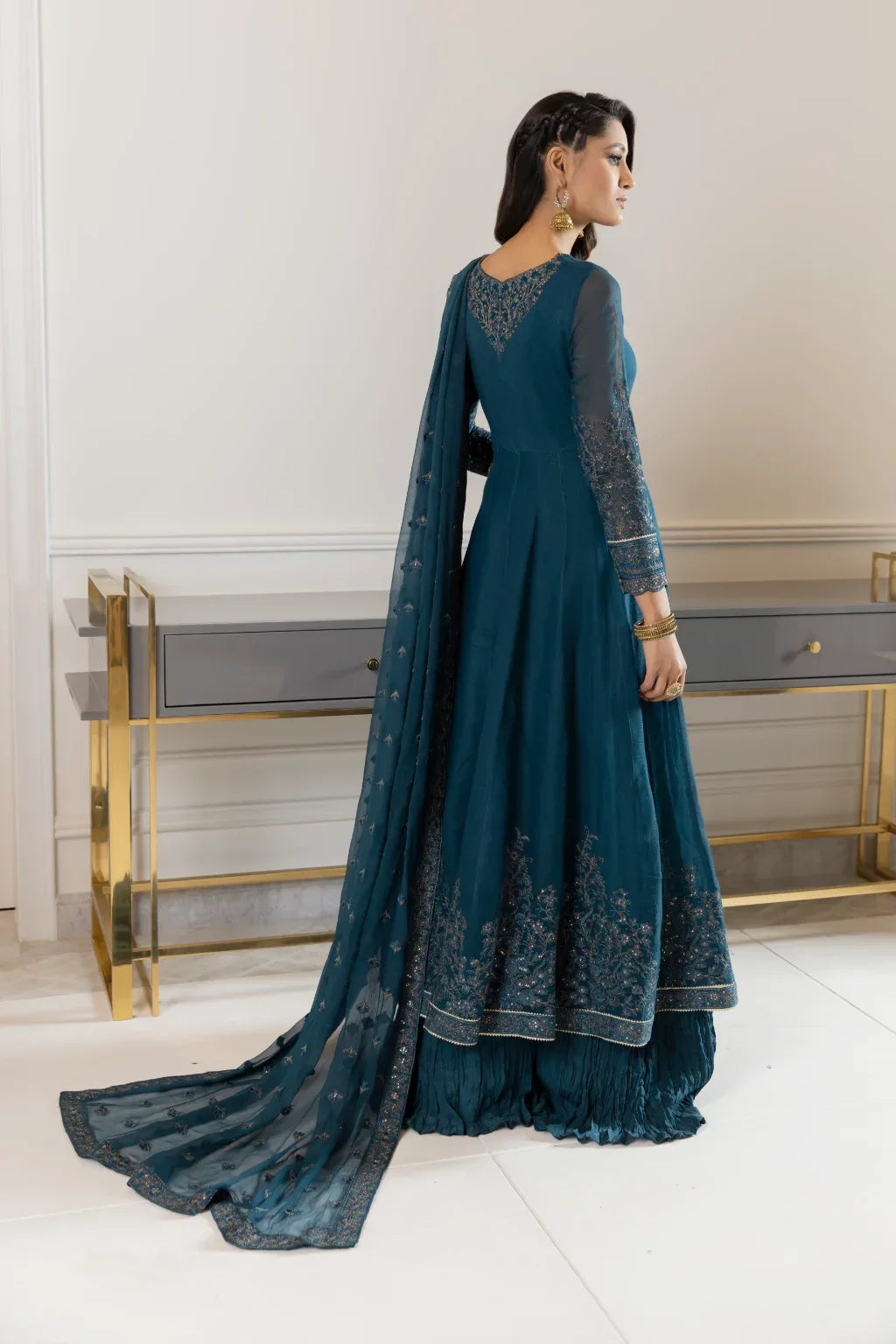 Iznik | Ready to Wear | IP-169 - BLUE DELPHINIUM - Rang-e-Khaas