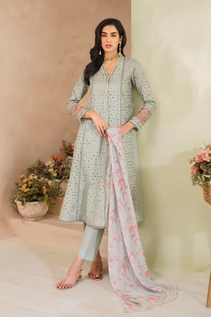 Iznik | Ready to Wear | IP-224 EMBROIDERED LAWN - Rang-e-Khaas
