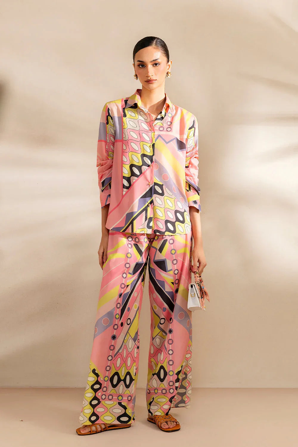 Saira Rizwan | Silk Coords 25 | PEACHY TIDE - SRSP-25-09 - Rang-e-Khaas