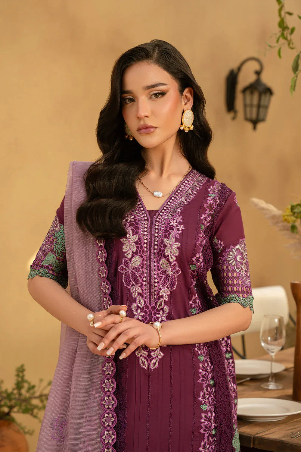 Saira Rizwan | Luxury Lawn 25 | VALERIE-SRL25-11 - Rang-e-Khaas