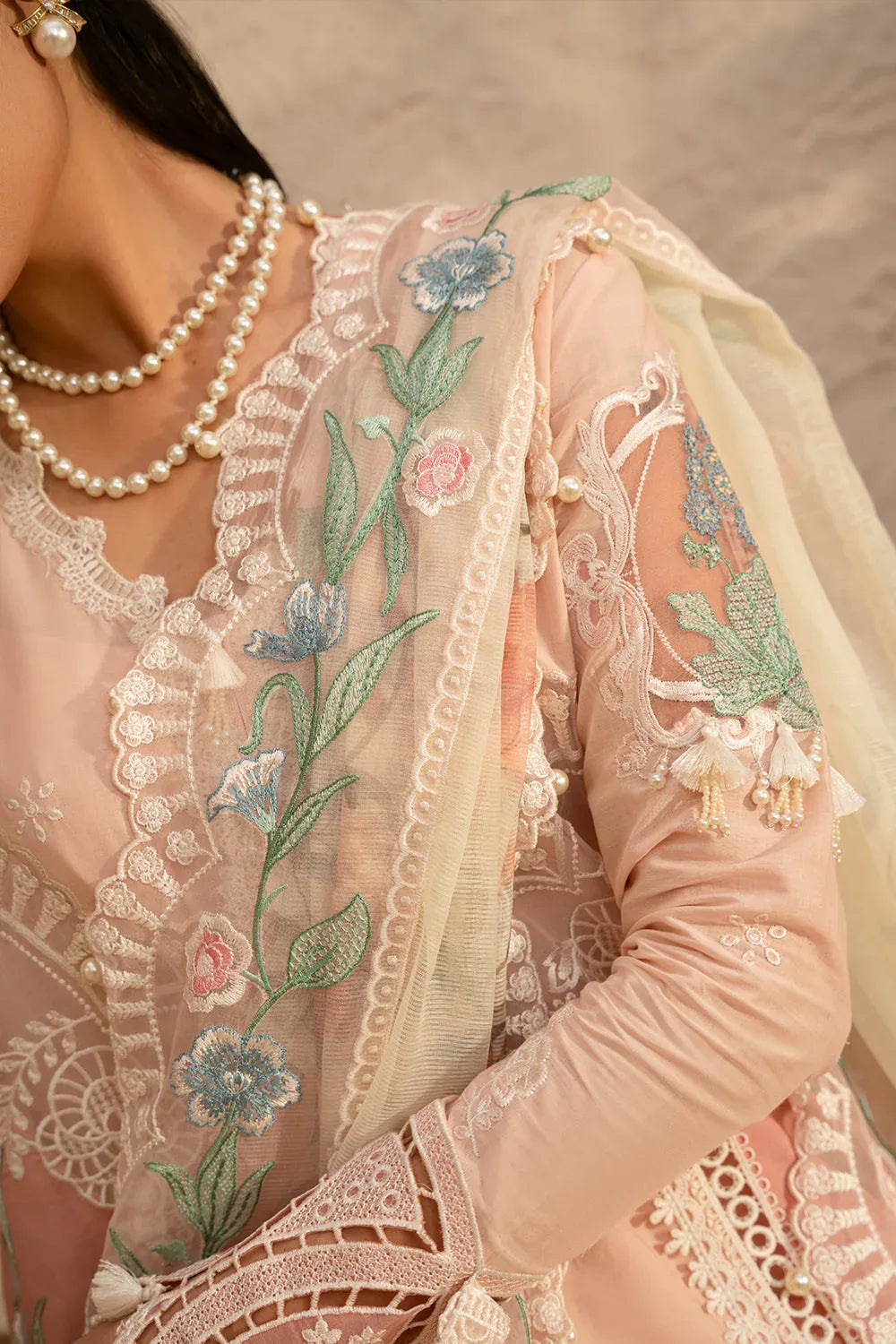 Saira Rizwan | Luxury Lawn 25 | FREYA-SRL25-09 - Rang-e-Khaas