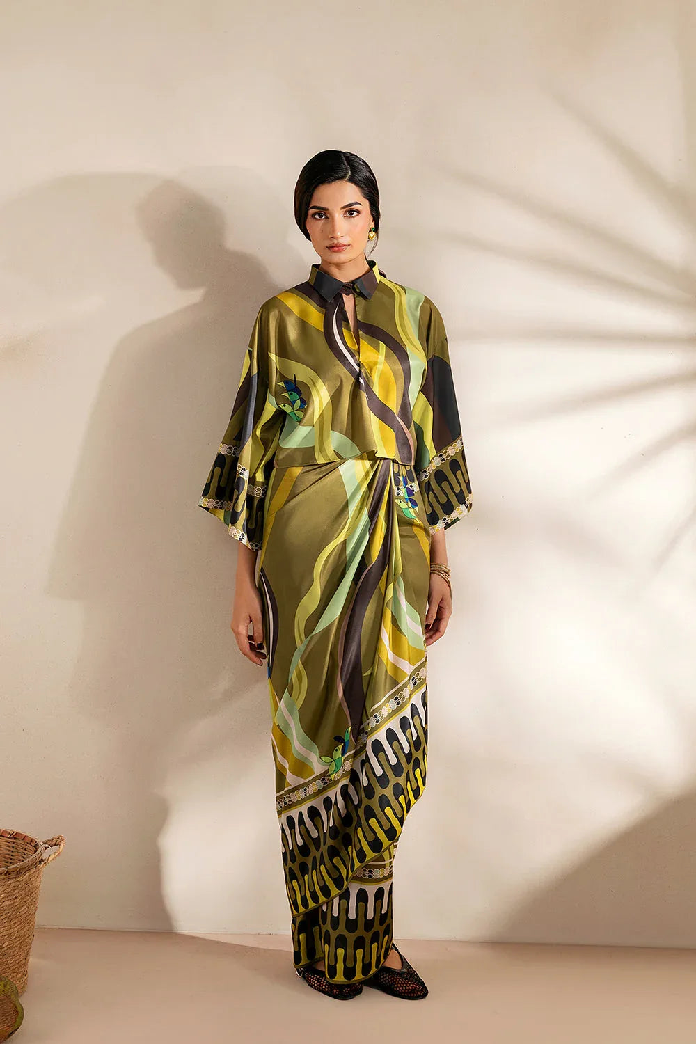 Saira Rizwan | Silk Coords 25 | GOLDEN GUAVA - SRSP-25-07 - Rang-e-Khaas
