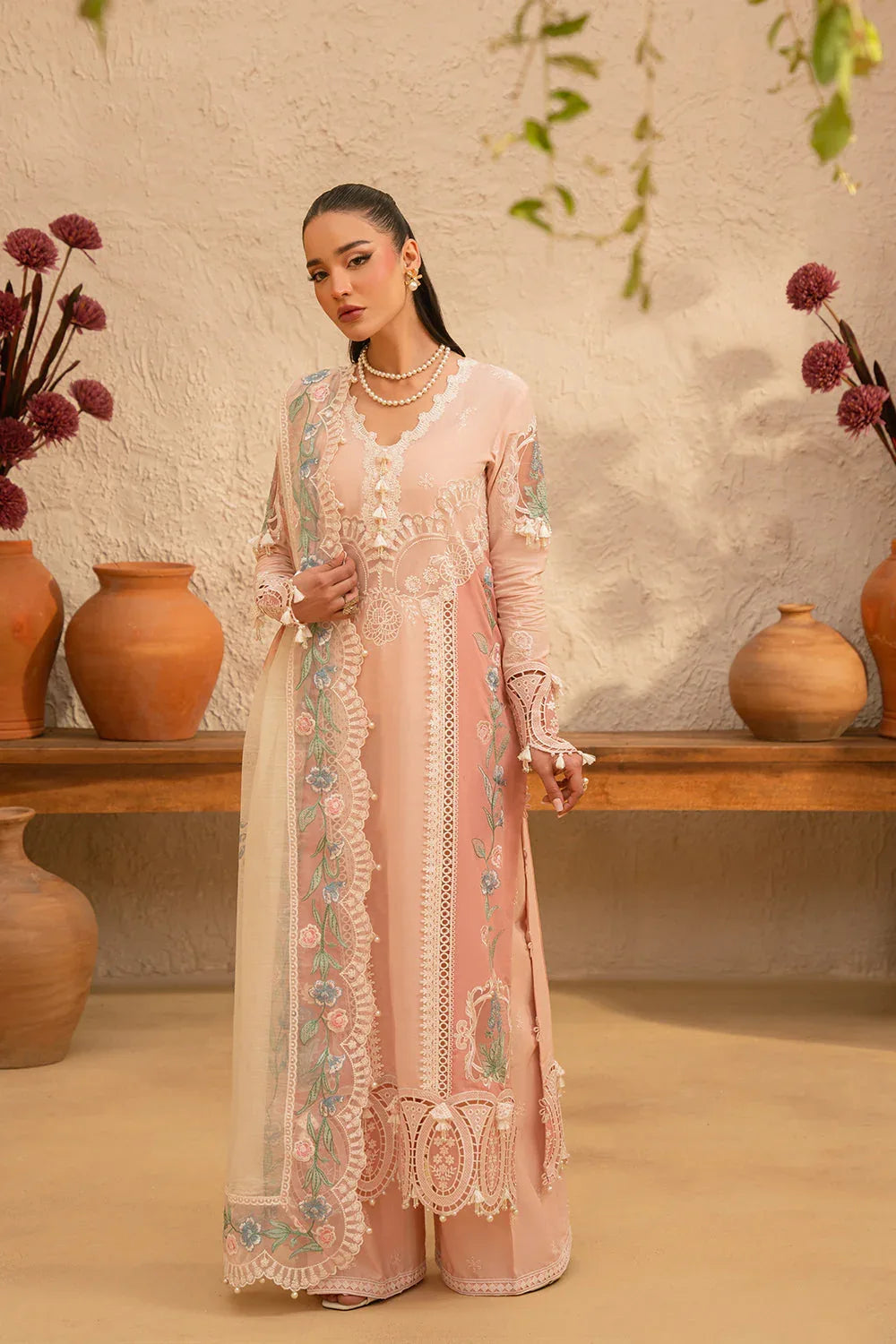 Saira Rizwan | Luxury Lawn 25 | FREYA-SRL25-09 - Rang-e-Khaas