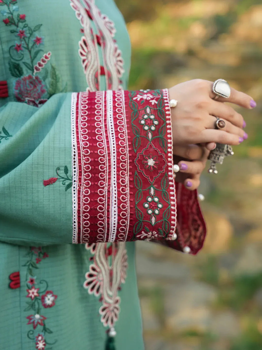 Hemstitch | The Garden Lawn | Jade - Rang-e-Khaas