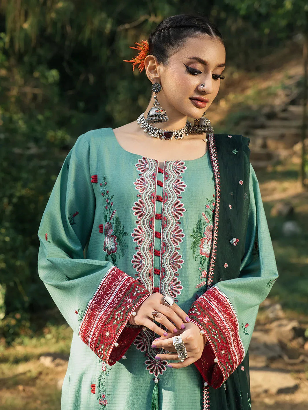 Hemstitch | The Garden Lawn | Jade - Rang-e-Khaas