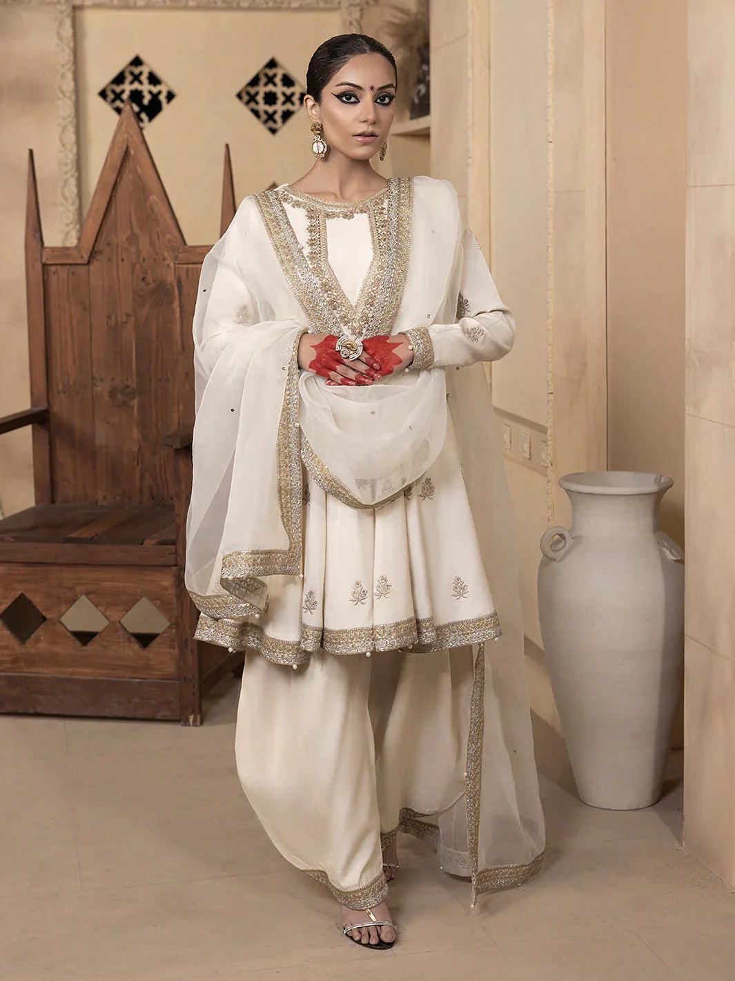 Hem Stitch | Raw Silk Edit 25 | Jahanara - Rang-e-Khaas