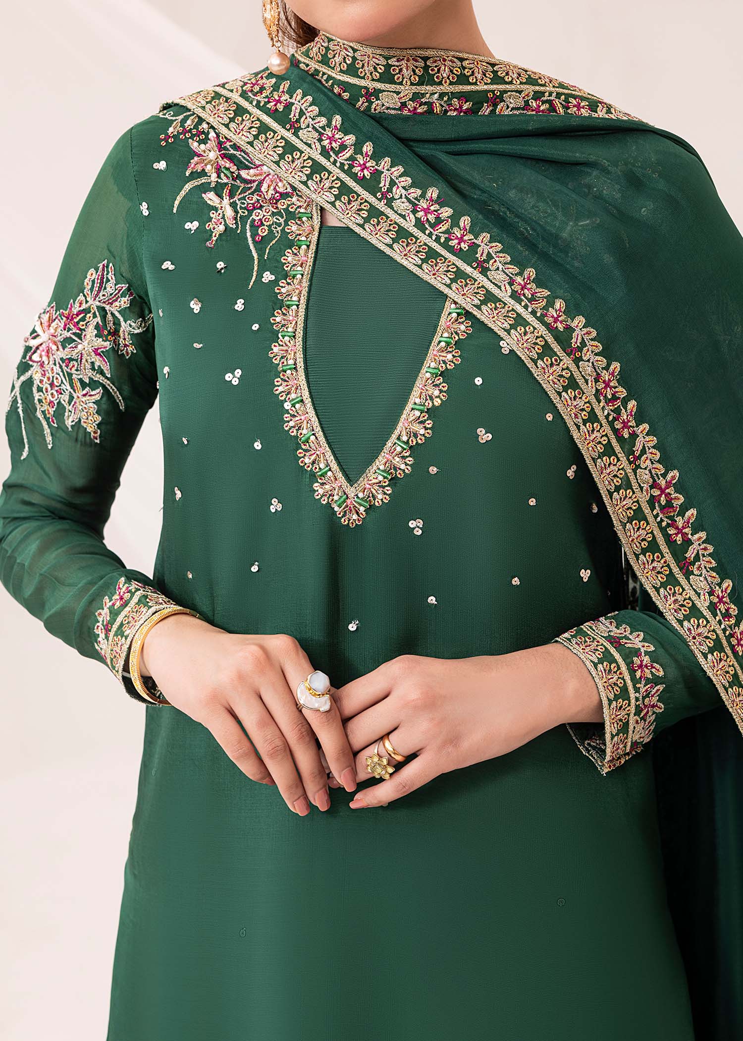 Jamnii | Silk Ivy | Emerald - Rang-e-Khaas