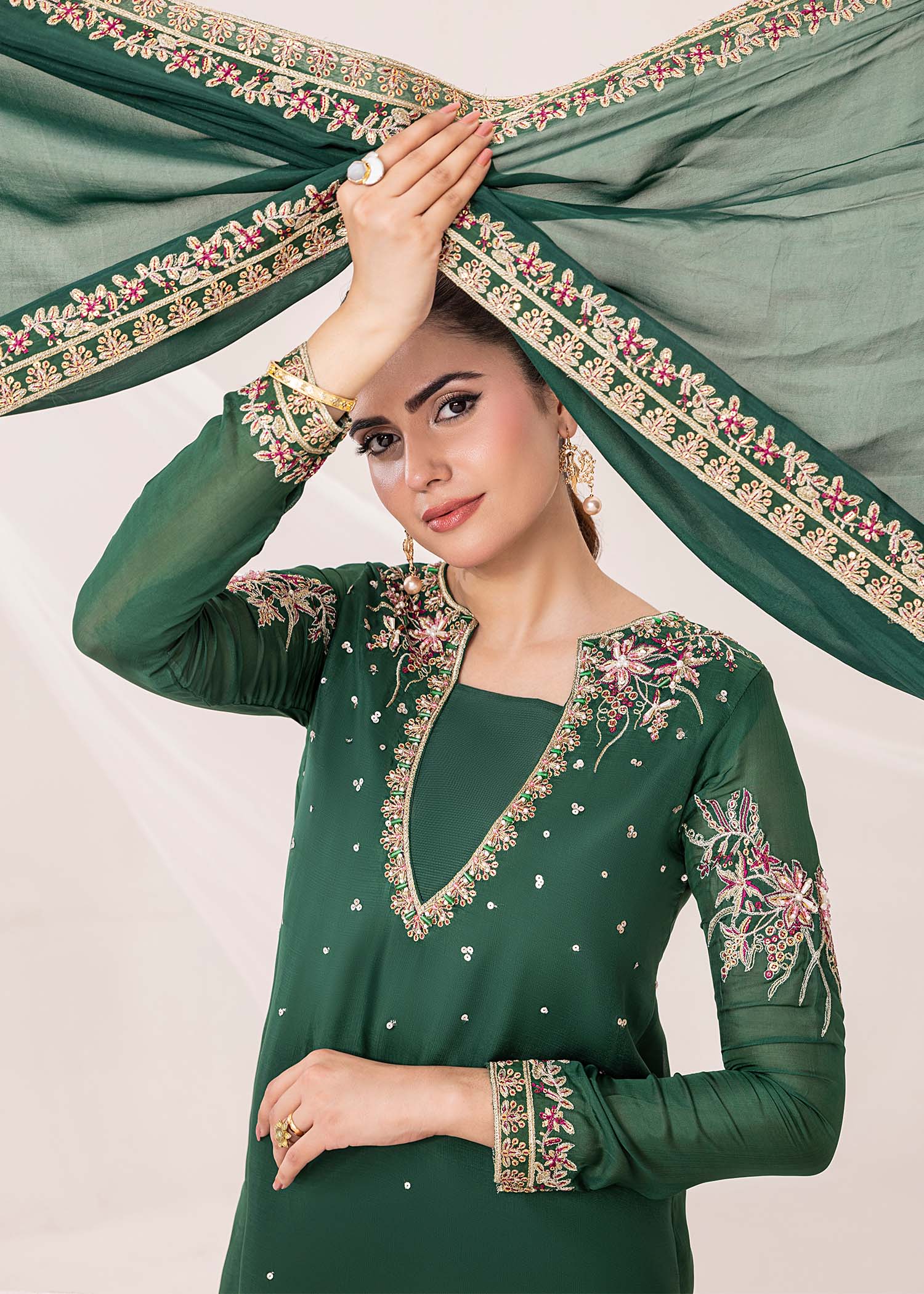Jamnii | Silk Ivy | Emerald - Rang-e-Khaas