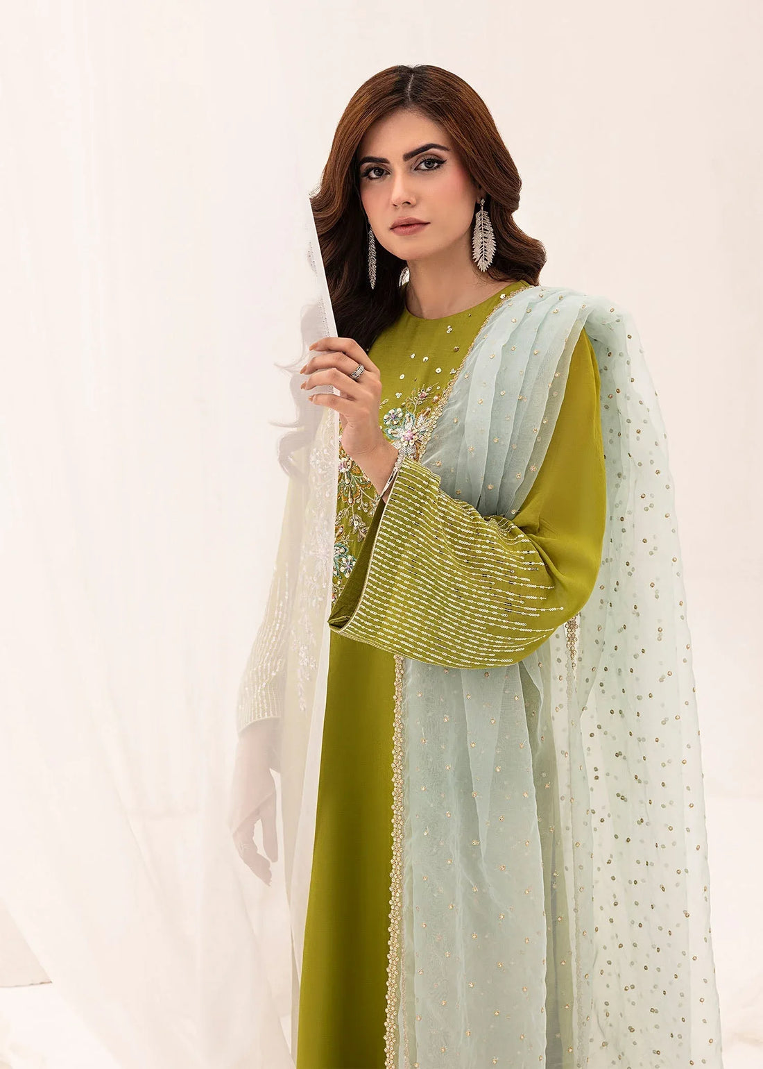 Jamnii | Silk Ivy | Lime Forest - Rang-e-Khaas