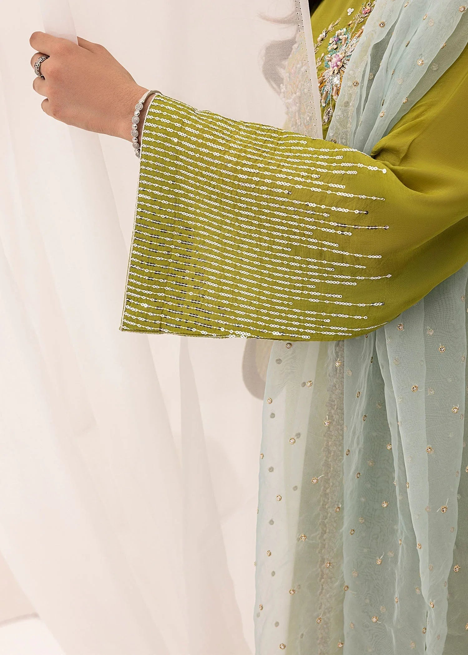 Jamnii | Silk Ivy | Lime Forest - Rang-e-Khaas