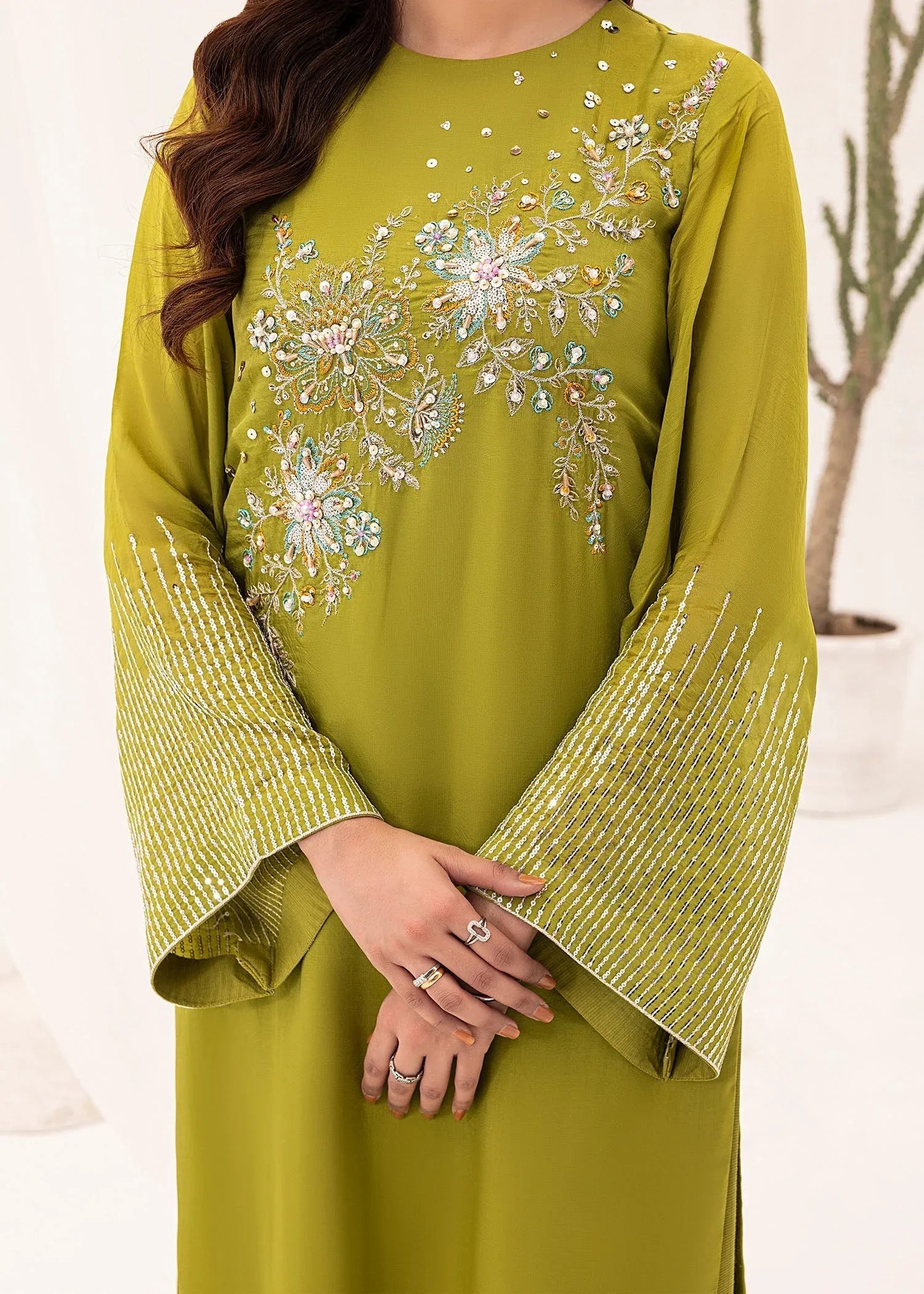 Jamnii | Silk Ivy | Lime Forest - Rang-e-Khaas