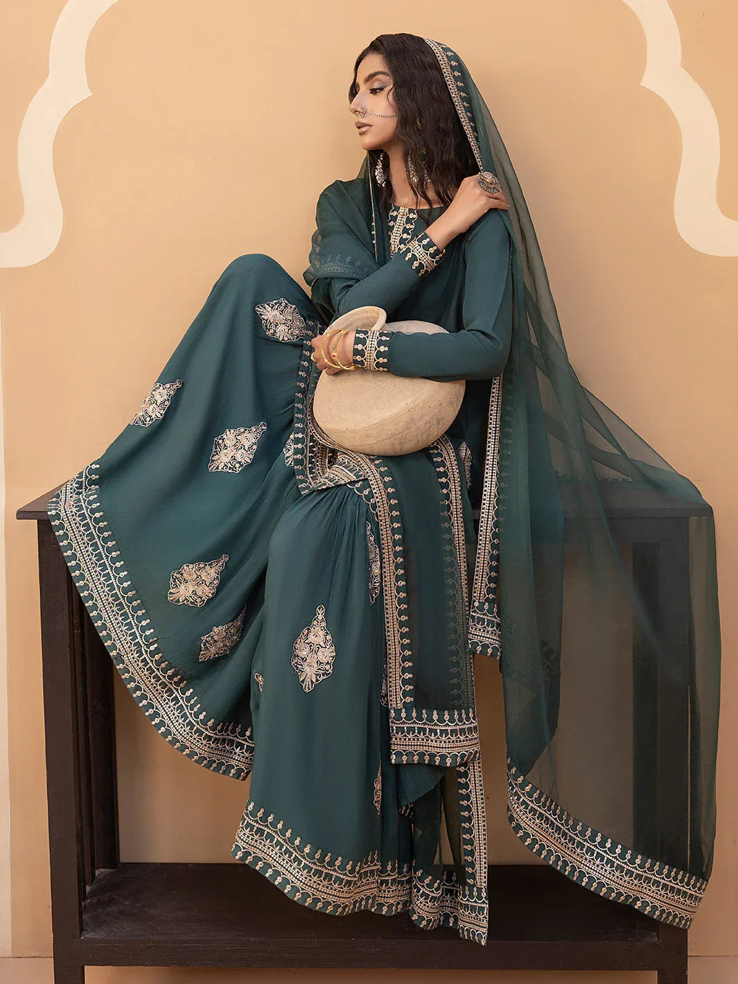 Hem Stitch | Raw Silk Edit 25 | Jasmine - Rang-e-Khaas