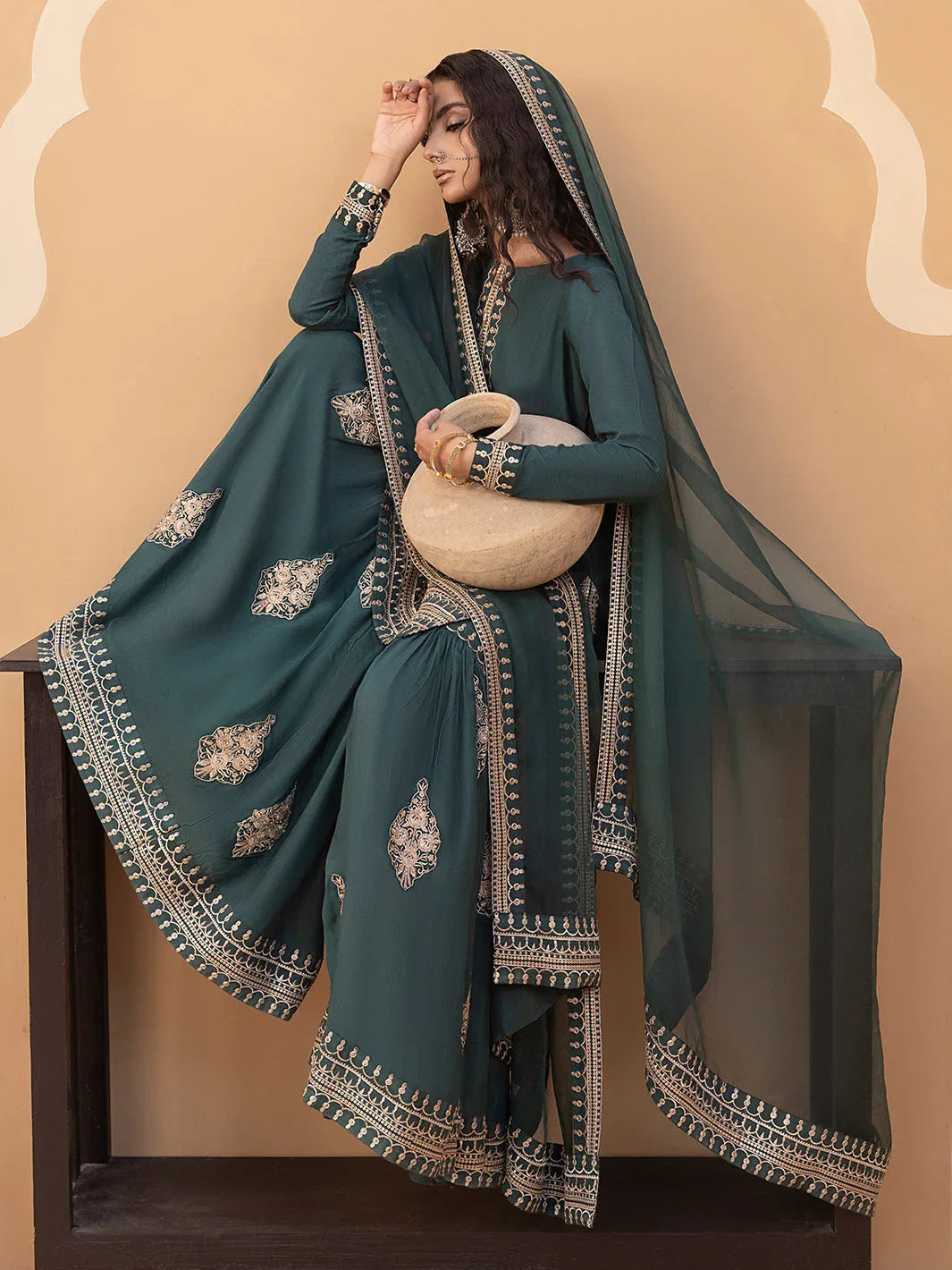 Hem Stitch | Raw Silk Edit 25 | Jasmine - Rang-e-Khaas