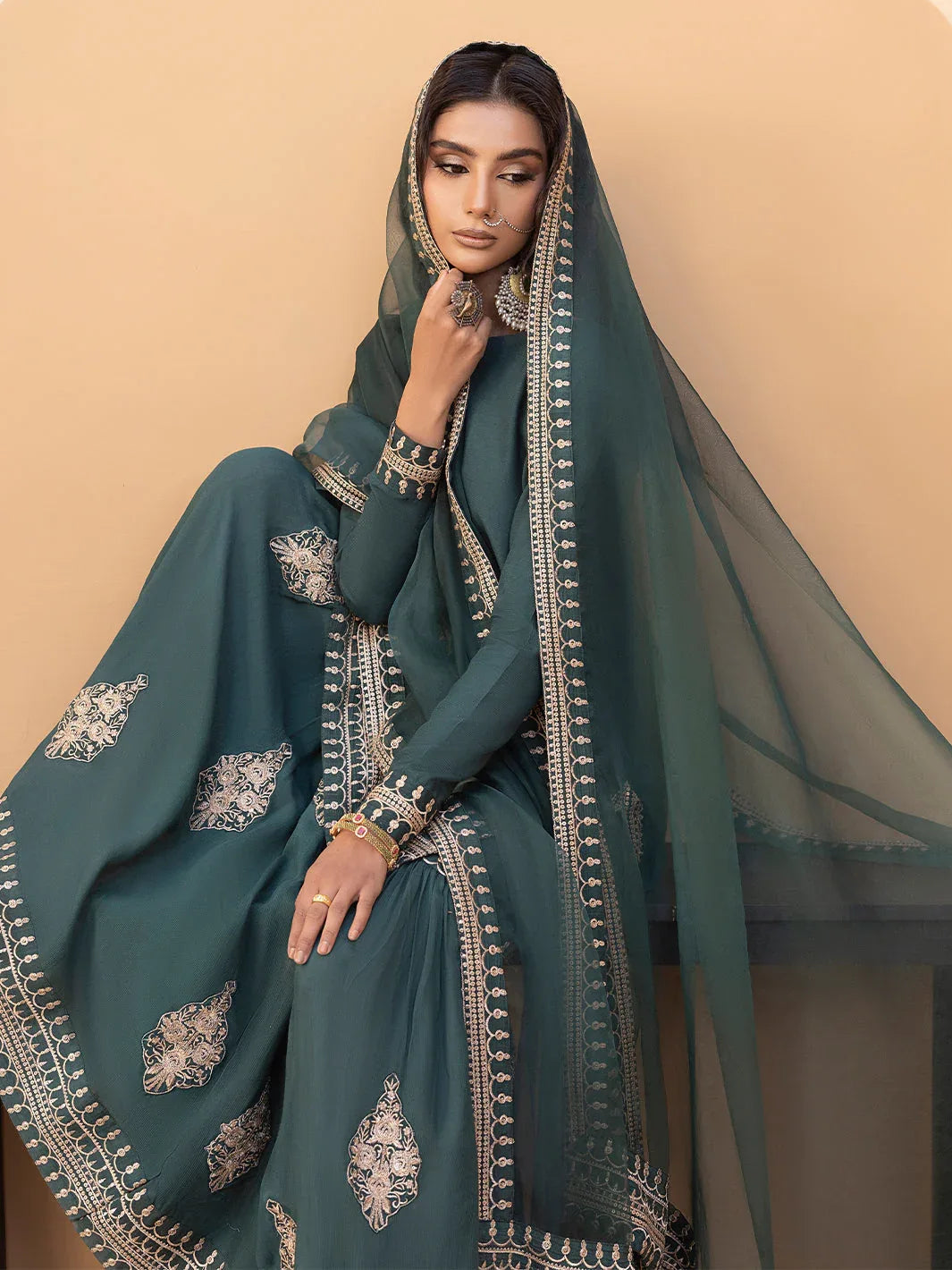 Hem Stitch | Raw Silk Edit 25 | Jasmine - Rang-e-Khaas
