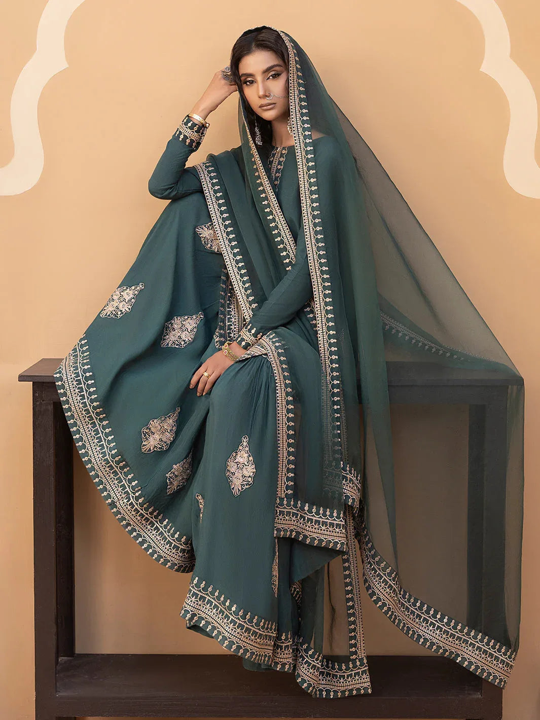 Hem Stitch | Raw Silk Edit 25 | Jasmine - Rang-e-Khaas