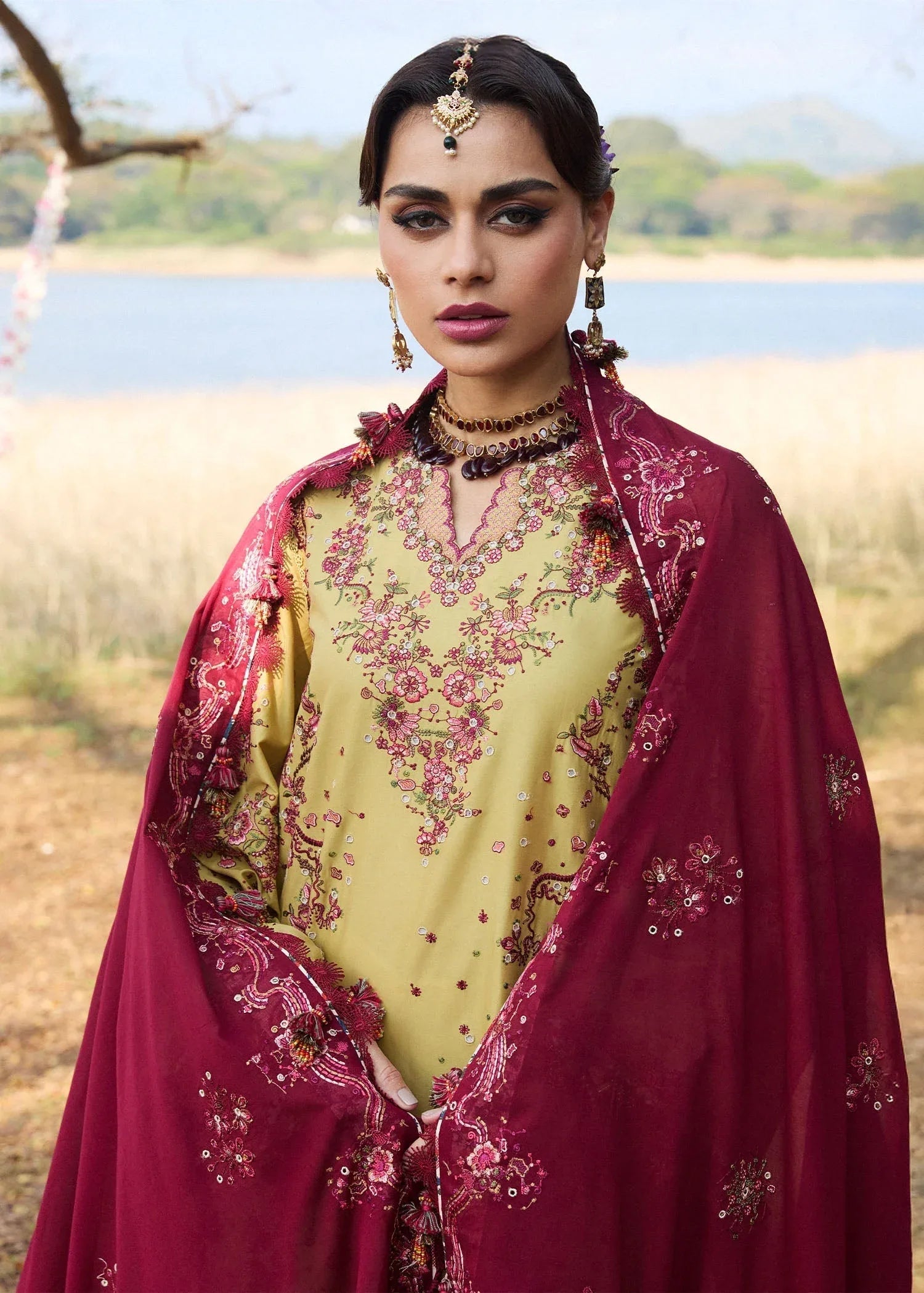 Hussain Rehar | Luxury Lawn 25 | Minted - Rang-e-Khaas