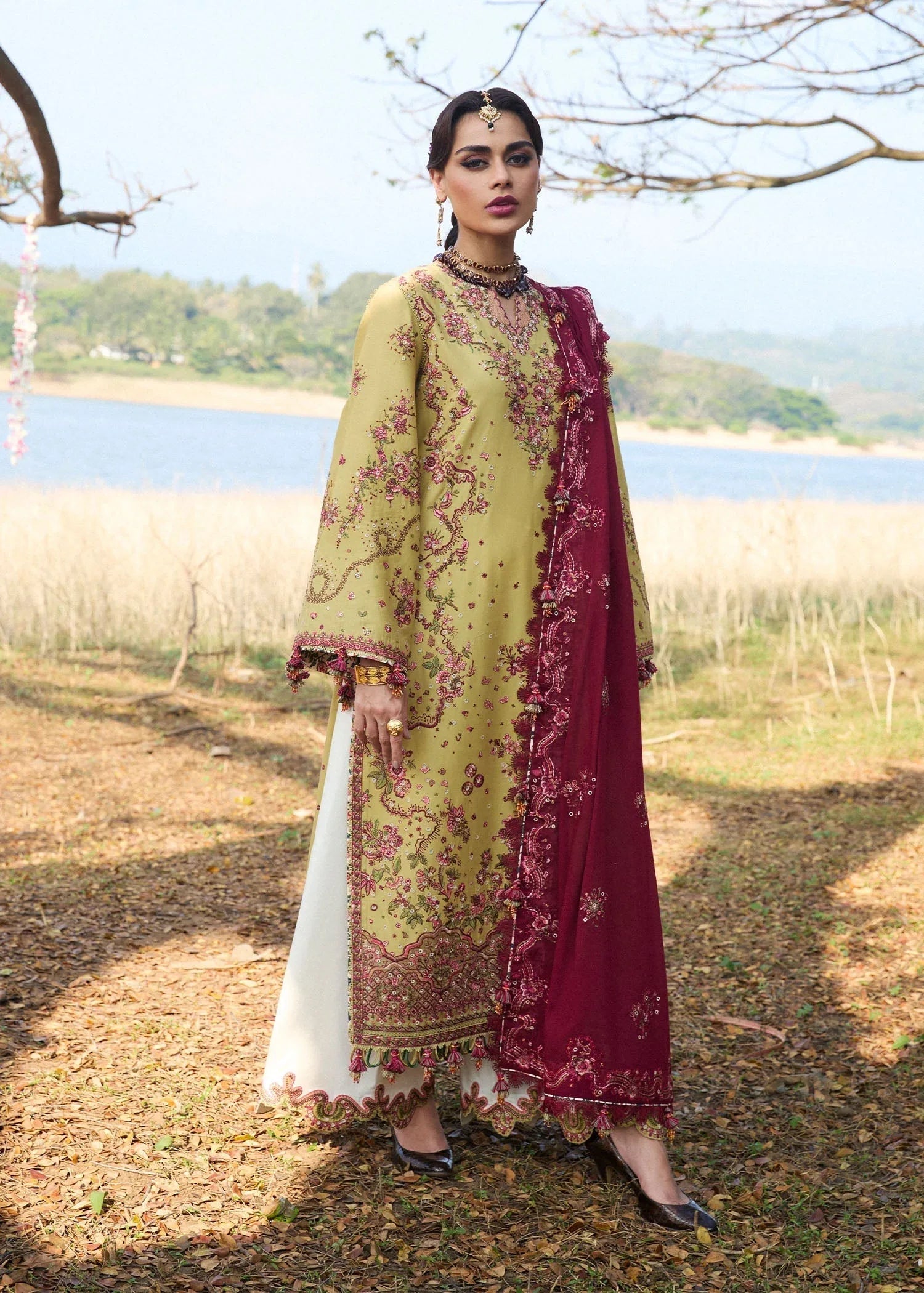 Hussain Rehar | Luxury Lawn 25 | Minted - Rang-e-Khaas