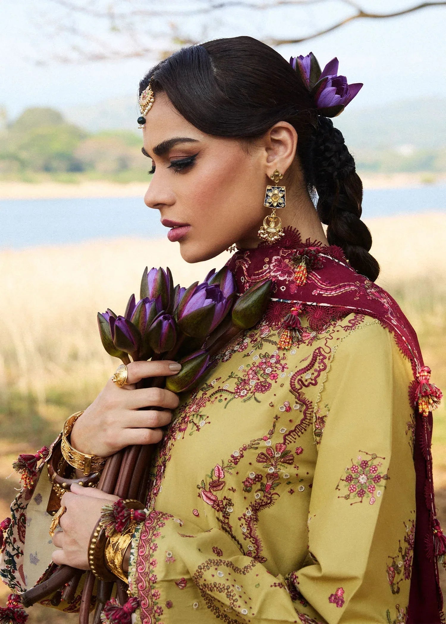 Hussain Rehar | Luxury Lawn 25 | Minted - Rang-e-Khaas