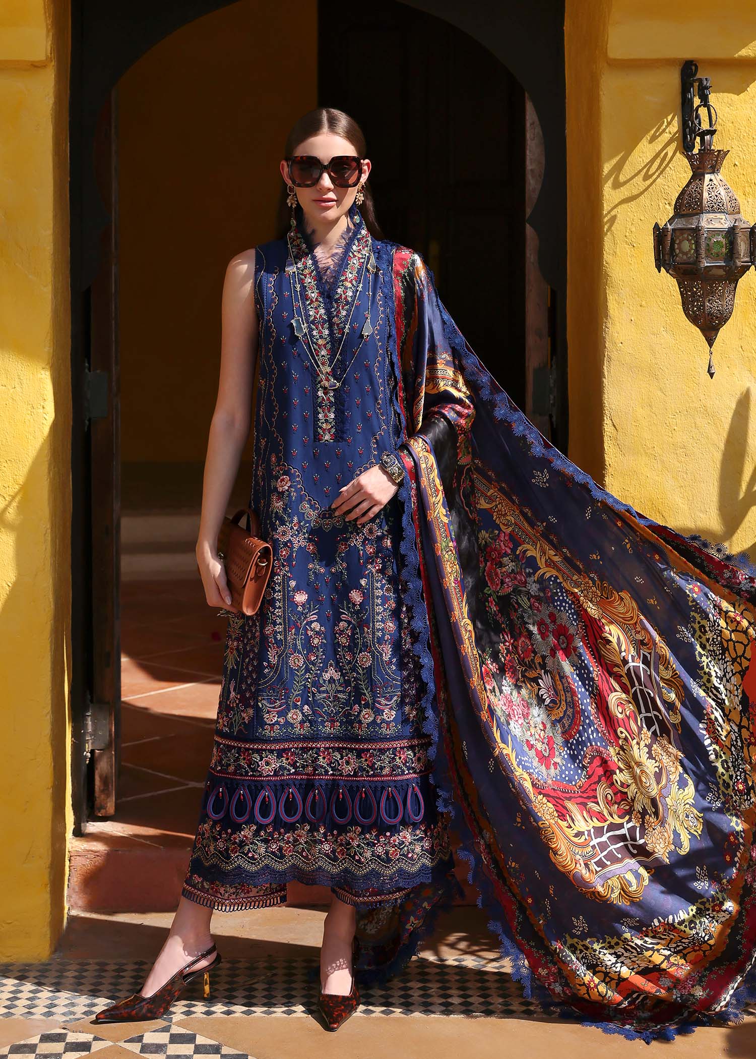 Kanwal Malik | Elysia Luxury Lawn 25 | Azure - Rang-e-Khaas
